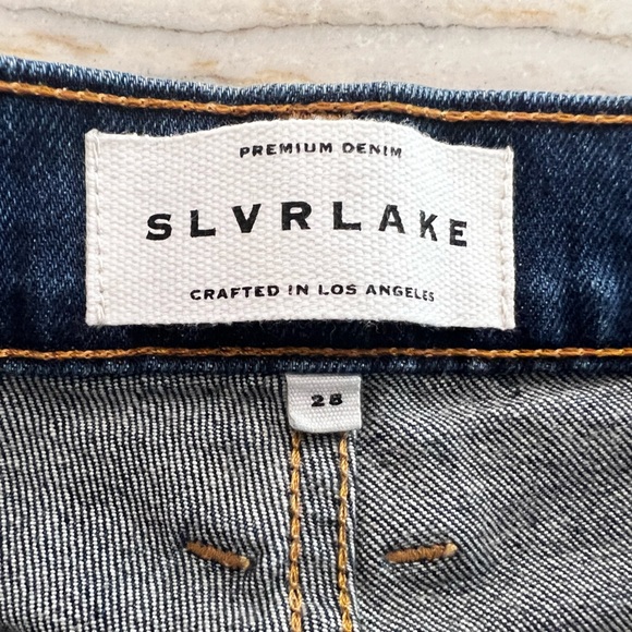 SLVRLAKE Denim Charlotte High Rise Boot Cut Jeans in Atlantic City Wash Size 28 - Picture 6 of 6